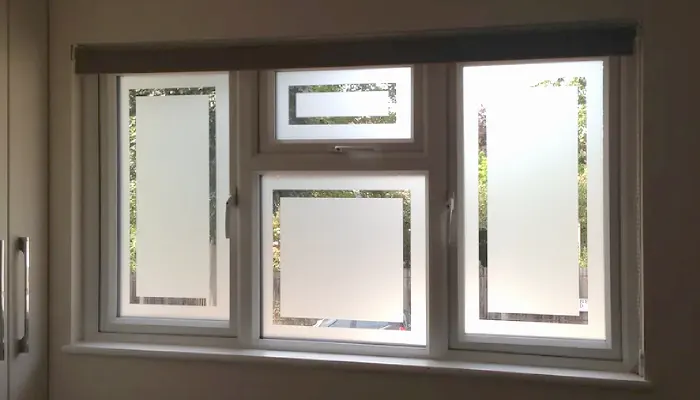 Home Window with Privacy Film